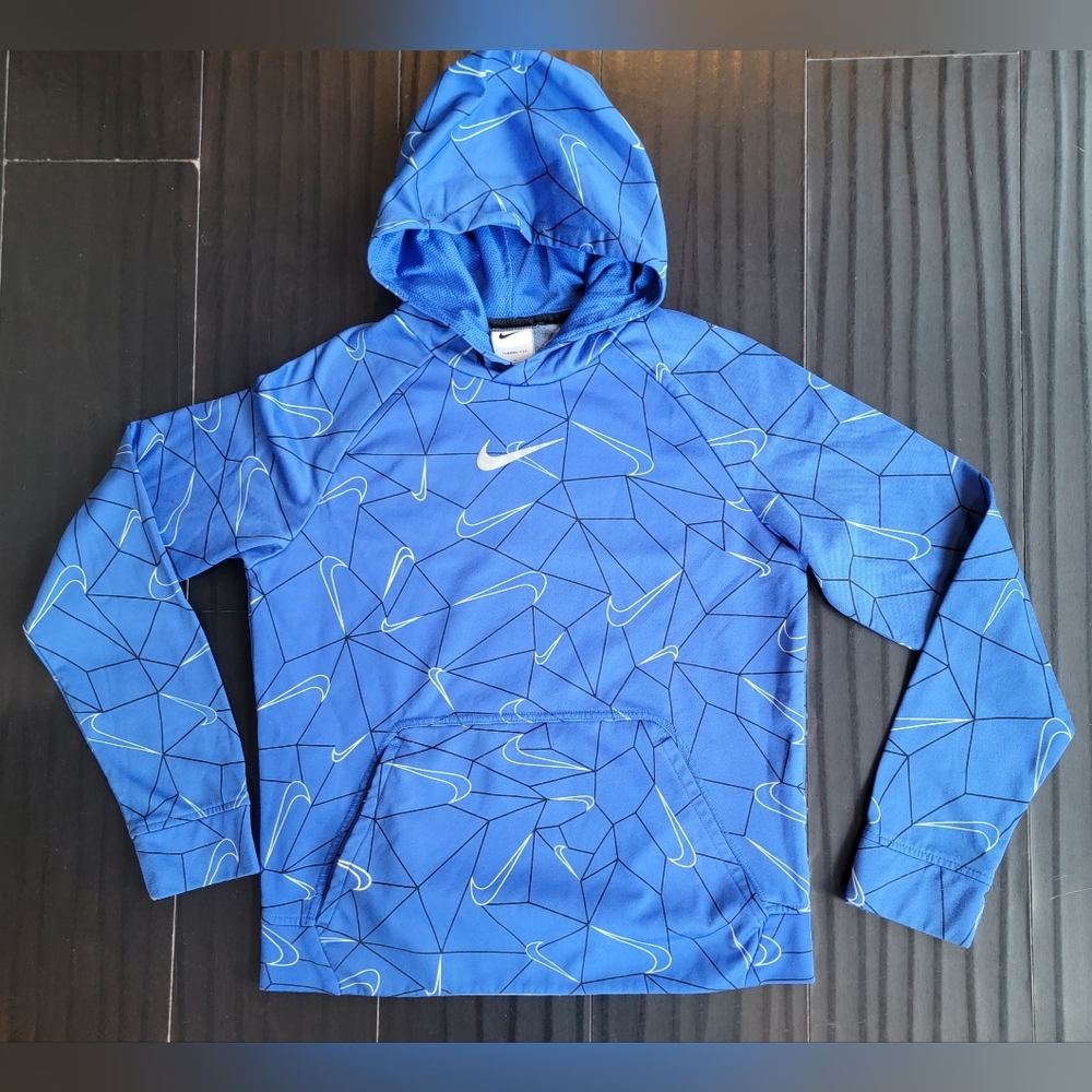 Nike Kids Geometric Blue Hoodie